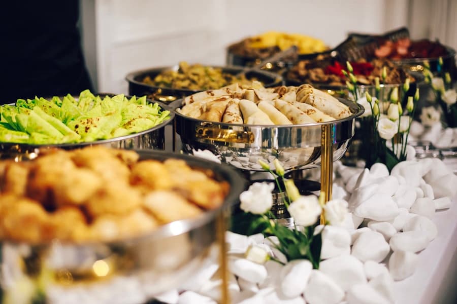 Catering spread from Negi Caterers and Tiffin